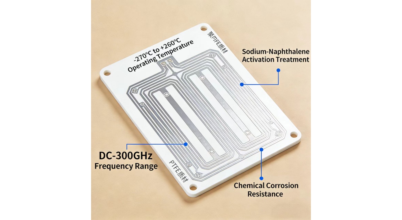 Radar system circuit board utilizing low dielectric loss PTFE technology